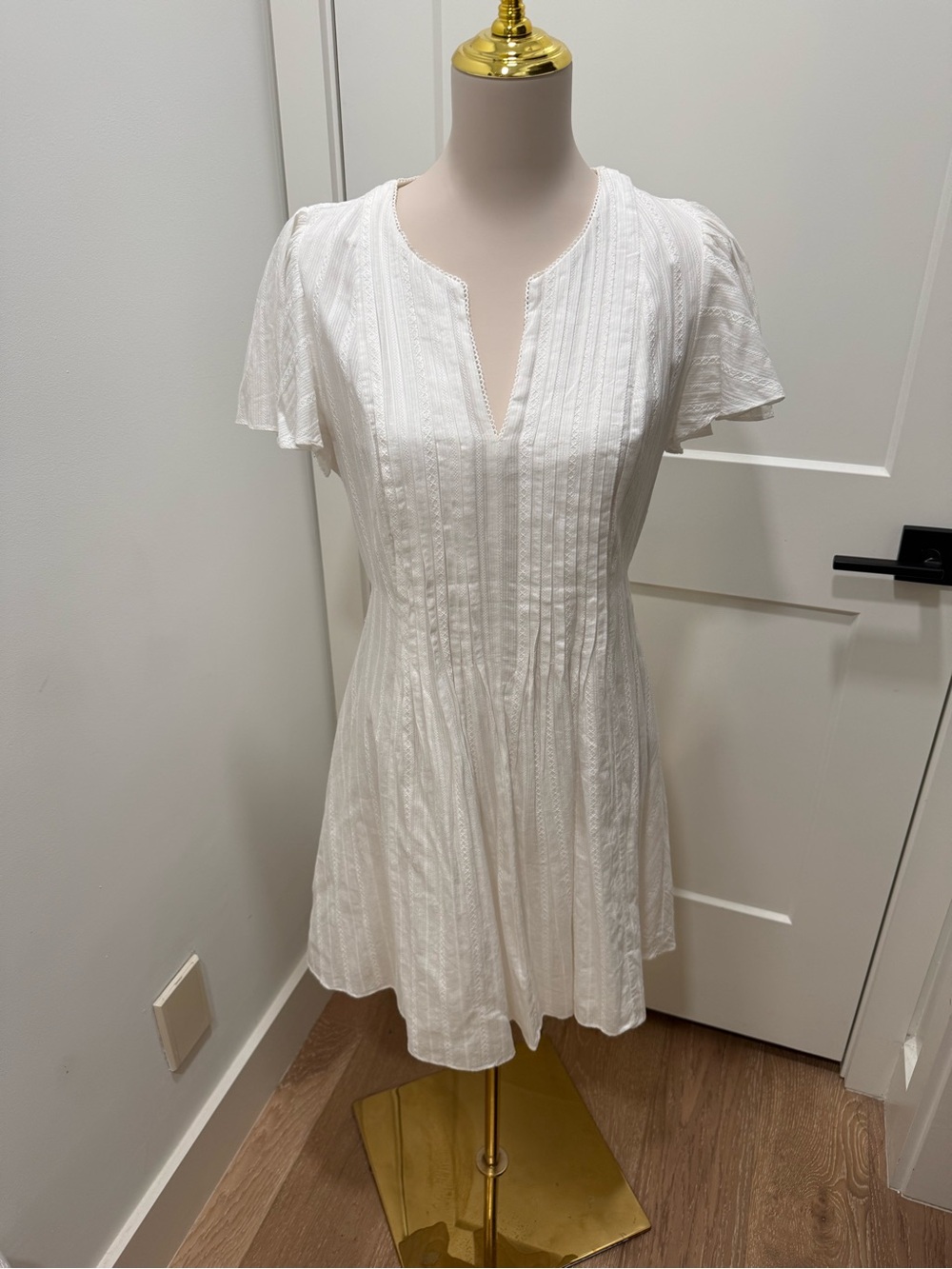 CeCe White Dress with Lace detail 100% cotton